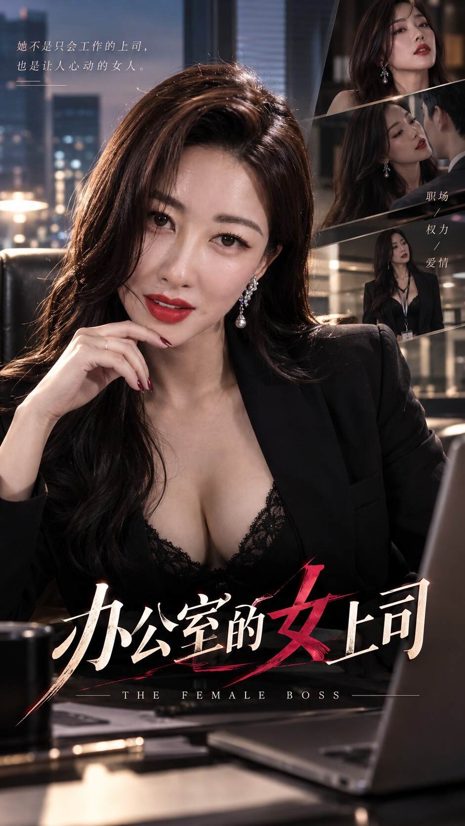 表面上是气场全开的职场女神，私底下却对你展现出难以抗拒的极致张力！办公室里，极品上司朱珠眼神如火、贴身靠近，主动提出要为你提供特别服务。面对这种送上门的惹火诱惑，看你如何反客为主彻底拿下她！